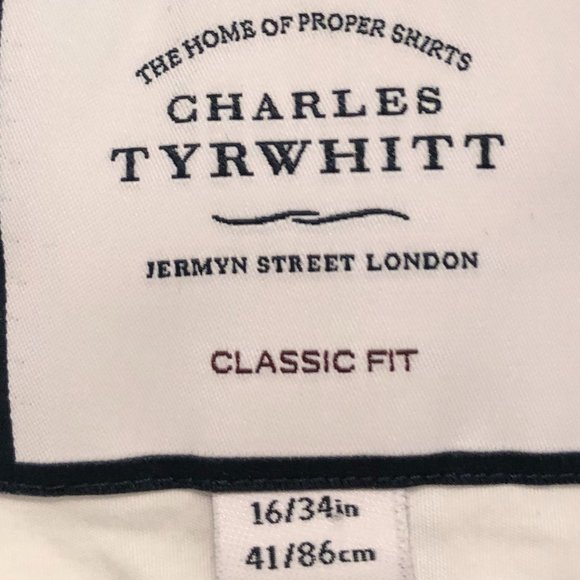 Charles Tyrwhitt Classic Fit White Dress Shirt size 16/34 in - Picture 2 of 3